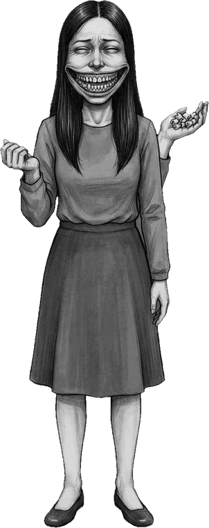 The Grin — it offers you what is in its hand